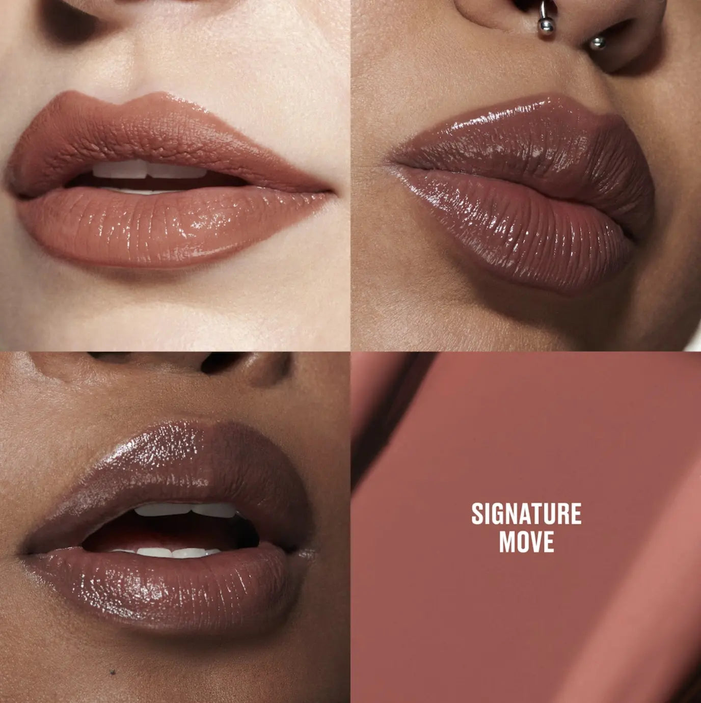 MAC Lustreglass Nudes Trio | Sheer-Shine Lipstick Set | 3 Nude Shades, Buildable Colour, 3 Pc