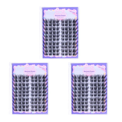 Ninetynine Dreams 80Pcs Pixie Lashes | Dramatic Wispy 12-16Mm Pre-Mapped Manhua Cat Eye False Eyelashes, Ultra-Thin Black Band, Lightweight Waterproof Long-Lasting Reusable Lash Clusters — Beginner Friendly Makeup Must-Have