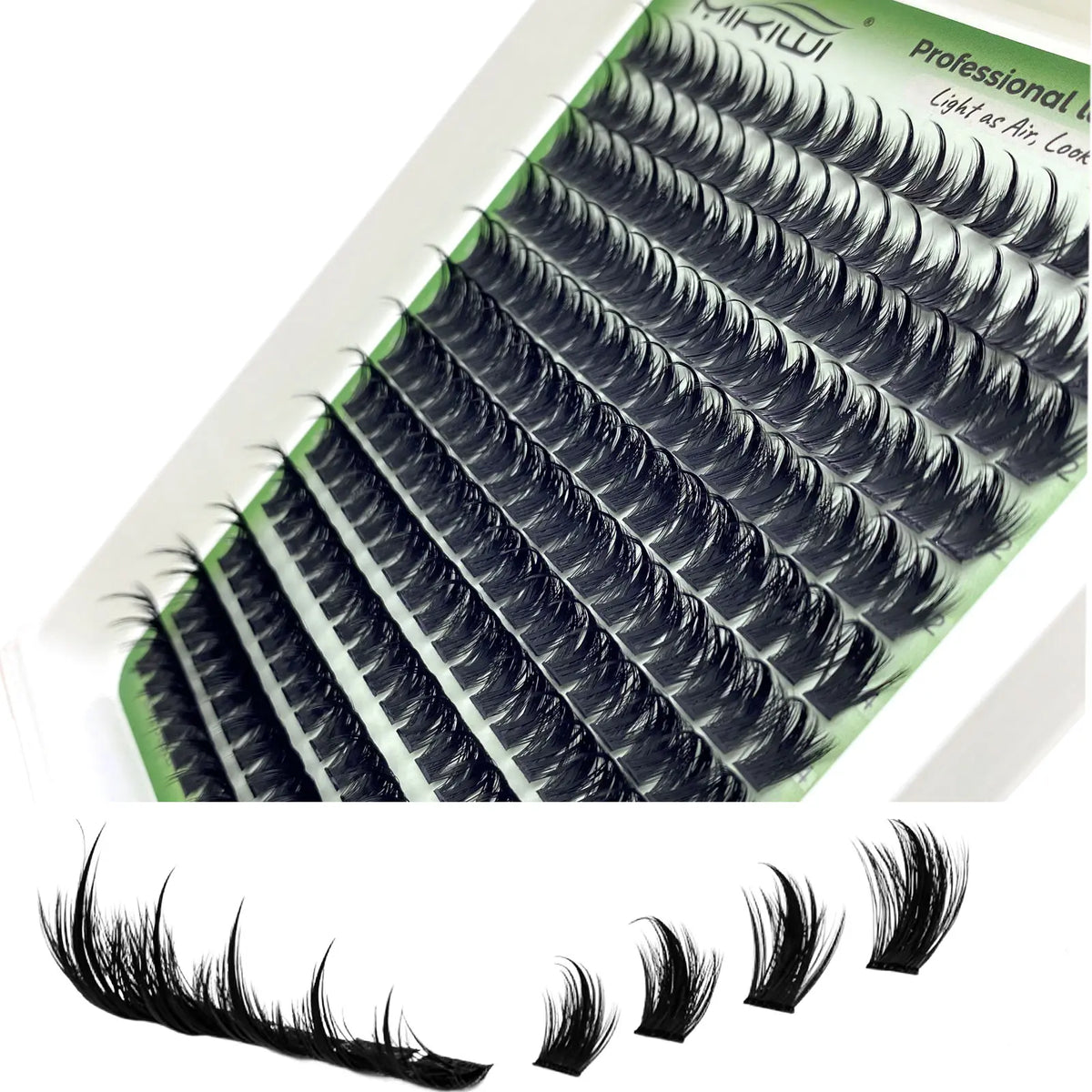 Spiky Cluster False Eyelashes 130/234Pcs Thick Spike Single Cluster Eyelashes 10-18Mm Super Fluffy Fairy Style D/DD Curl Faux Mink Comic Look Eyelash Extensions