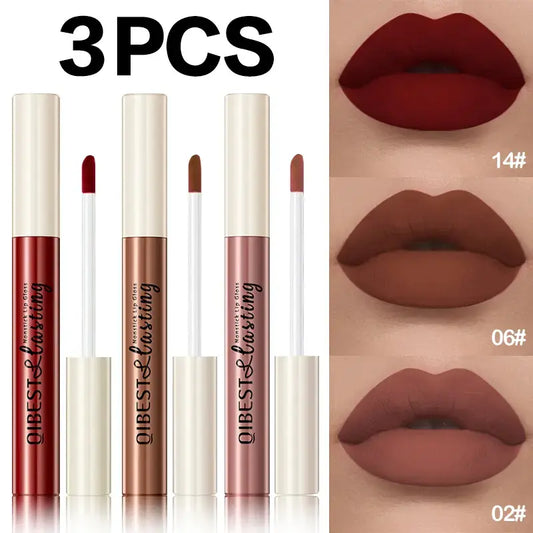 Matte Velvet Lip Gloss, Non-Stick Cup and Non-Fading Full-Coverage Lip Gloss,Suitable for All Skin Types,Multiple Colors to Choose From，Ideal for Everyday Use