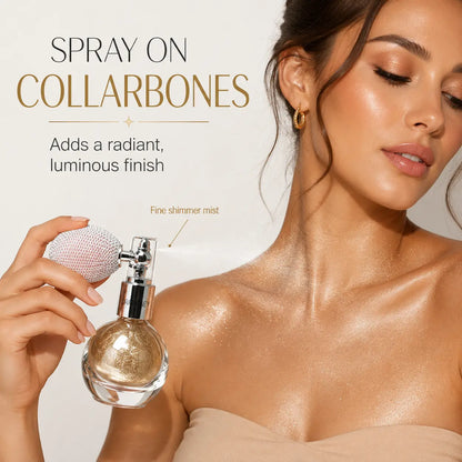 Drawhoney Face & Body Highlighting Powder Spray - Highlighter Makeup, Cosmetics Highlighter, Soft Glow All-Day Illuminator, Portable, No Harsh Texture, Ideal for Dates & Daily Use, Elegant Vibe Daily Makeup Tool