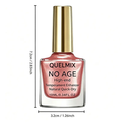 QUELMIX Nude Rose Nail Polish High Gloss Quick Dry Lacquer | Elegant Temperament Enhancer Color | Long Wear Shiny Manicure