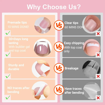 CHOIN Press on Toe Nails Set - 150Pcs Pre-Shaped Square Soft Gel Acrylic Nails, Berry Pink Full Cover Long-Lasting Stick & Build Extensions, 15 Multi-Size Glossy French Tips for DIY Pedicure, Valentine'S Day Gift, Press on Nail Sets