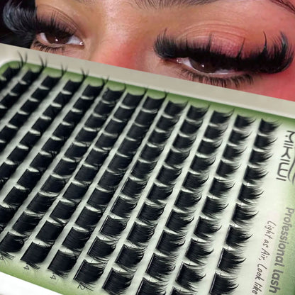 Spiky Cluster False Eyelashes 130/234Pcs Thick Spike Single Cluster Eyelashes 10-18Mm Super Fluffy Fairy Style D/DD Curl Faux Mink Comic Look Eyelash Extensions