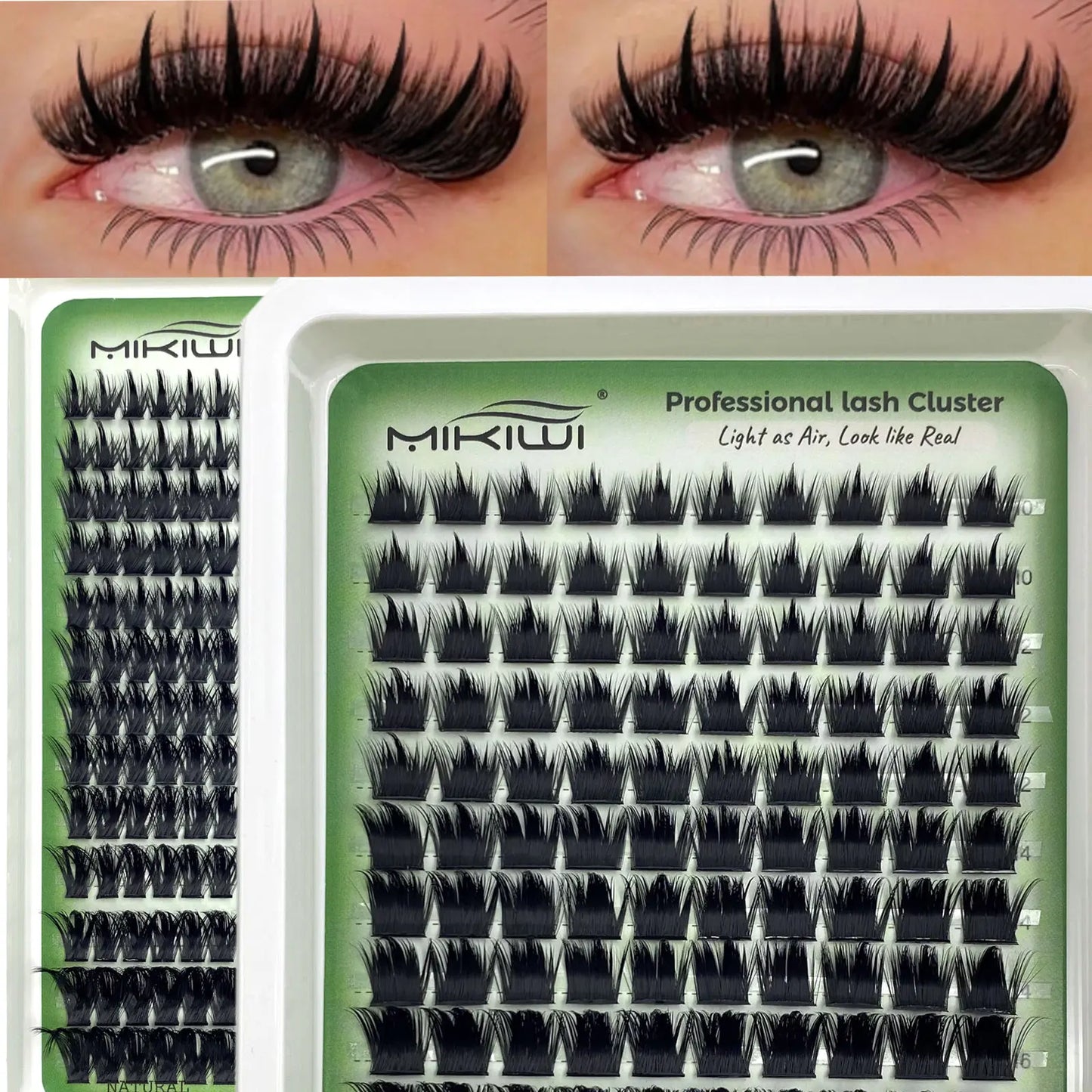 Spiky Cluster False Eyelashes 130/234Pcs Thick Spike Single Cluster Eyelashes 10-18Mm Super Fluffy Fairy Style D/DD Curl Faux Mink Comic Look Eyelash Extensions