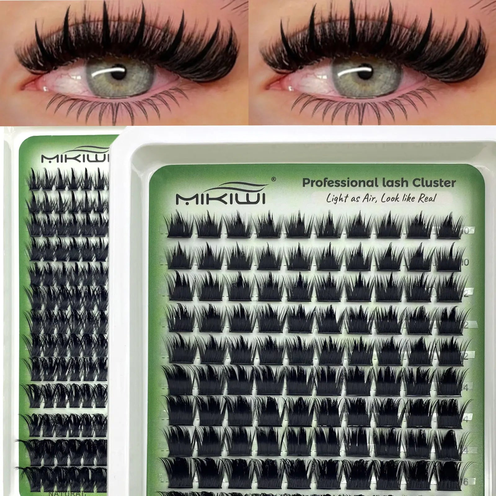 Spiky Cluster False Eyelashes 130/234Pcs Thick Spike Single Cluster Eyelashes 10-18Mm Super Fluffy Fairy Style D/DD Curl Faux Mink Comic Look Eyelash Extensions