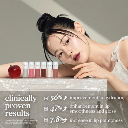 Nooni Korean Apple Shimmer Lip Oil + Lip Stain | Glossy Lip Stain, Tinting & Long Lasting, Moisturizing Lip Care (6 Options) Hydrate Lipgloss Lipstick Makeup Glossy Hydrating Moisturizer Plump Transfer-Proof