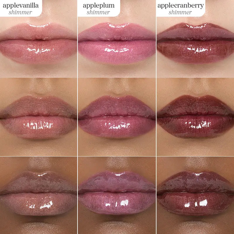 Nooni Korean Apple Shimmer Lip Oil + Lip Stain | Glossy Lip Stain, Tinting & Long Lasting, Moisturizing Lip Care (6 Options) Hydrate Lipgloss Lipstick Makeup Glossy Hydrating Moisturizer Plump Transfer-Proof