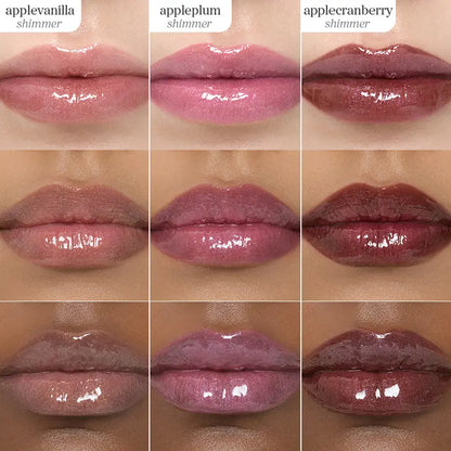 Nooni Korean Apple Shimmer Lip Oil + Lip Stain | Glossy Lip Stain, Tinting & Long Lasting, Moisturizing Lip Care (6 Options) Hydrate Lipgloss Lipstick Makeup Glossy Hydrating Moisturizer Plump Transfer-Proof