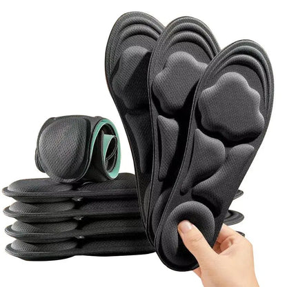 5D Cloud Technology Insoles, Super Soft, Sweat-Wicking, Breathable, Ultra Comfortable, Sports Shoe Insoles with Acupoint Function Massage Beige Footwear