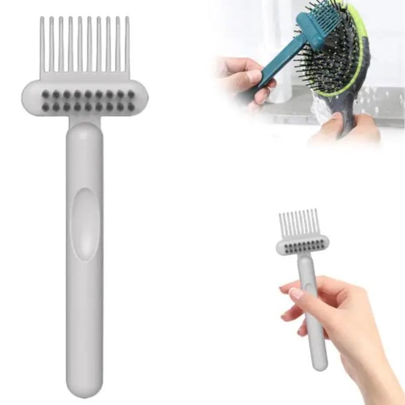 STARLEAD Hair Brush Cleaner Tool, Dual-Action Hairbrush Cleaning Comb with Scrubbing Bristles, Reusable Brush Cleaner for Removing Trapped Hair and Buildup, Easy Wash Hair Care Tool for Home, Salon and Travel