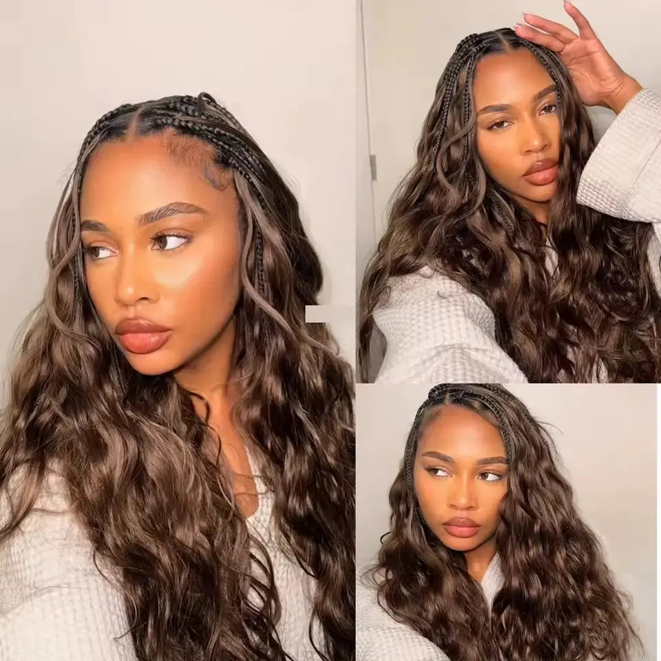 Asakiss Hair #4 Chocolate Brown Body Wave Crochet Human Hair for Miracle Knots, Burmese Curlycrochet Hair Pre-Separated Soft Lightweight Natural Look Boho Braids 50G/Pack,4-5 Packs for Full Head,Reusable Feather Crochet Extensions