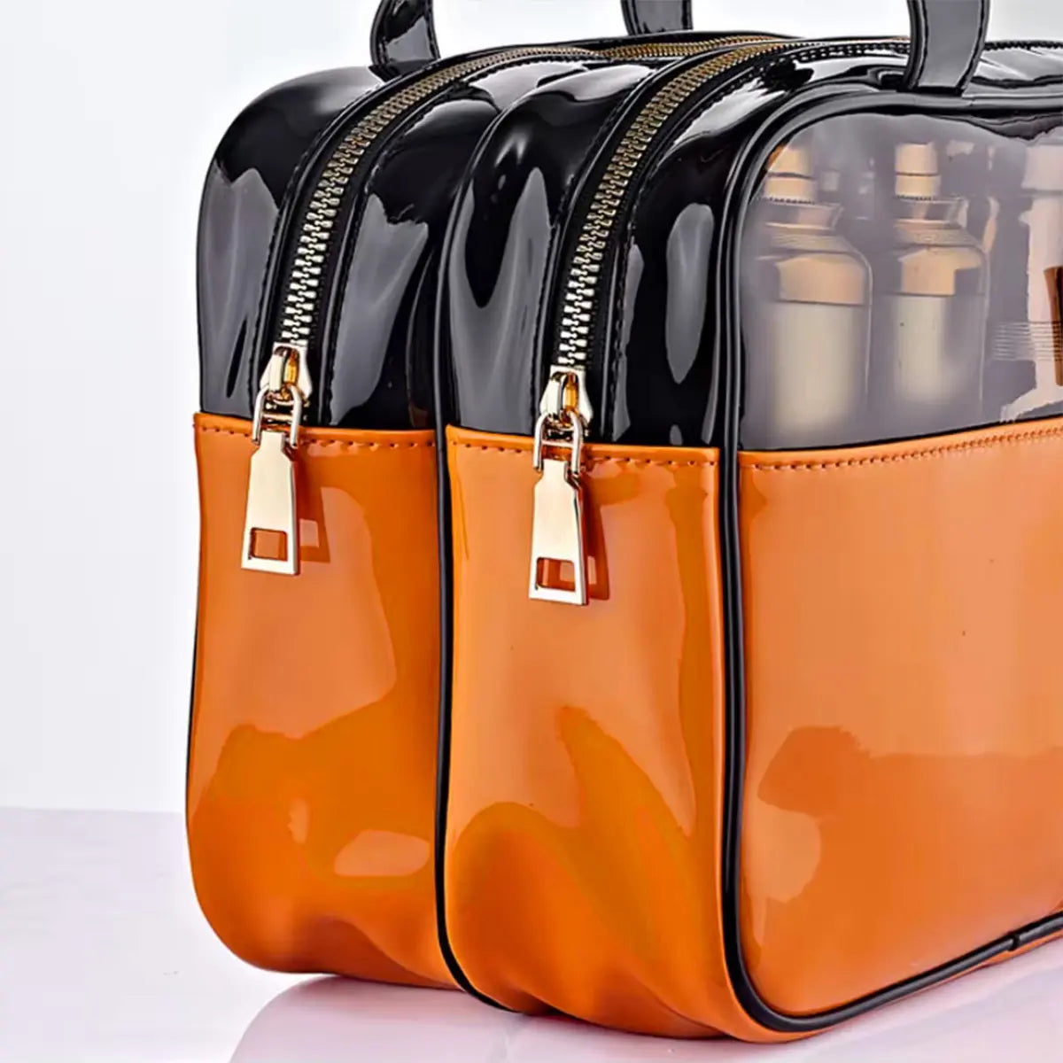 GORISGARMO Clear Toiletry Bag, Double-Layer Travel Toiletry Bag Carry on Travel Accessories Bag, Water Repellent Makeup Cosmetic Bag for Women Tiktokshopbacktoschool,Back to School,Back to School Haul