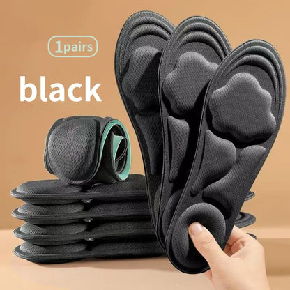 5D Cloud Technology Insoles, Super Soft, Sweat-Wicking, Breathable, Ultra Comfortable, Sports Shoe Insoles with Acupoint Function Massage Beige Footwear