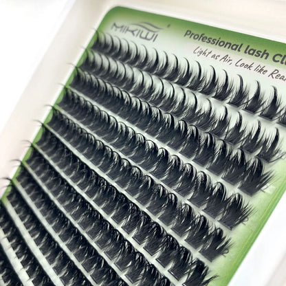 Spiky Cluster False Eyelashes 130/234Pcs Thick Spike Single Cluster Eyelashes 10-18Mm Super Fluffy Fairy Style D/DD Curl Faux Mink Comic Look Eyelash Extensions