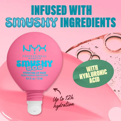 [NEW & EXCLUSIVE] Smushy SOS Hydrating Lip Mask with Hyaluronic Acid, 8 Scents & Shades, NYX Professional Makeup