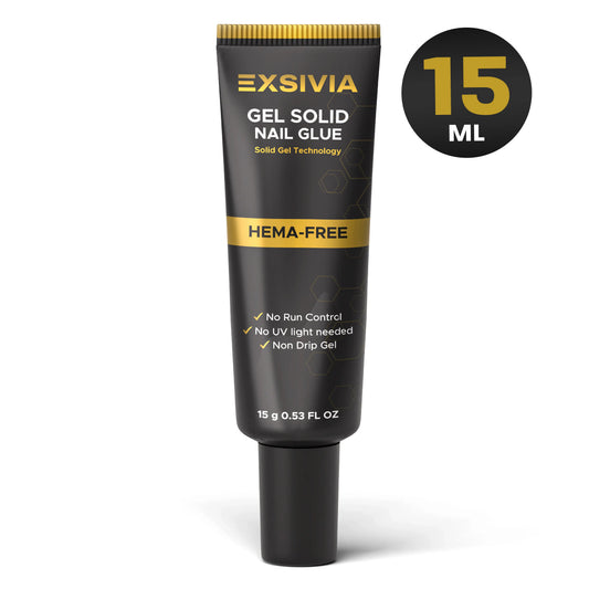 Super Strong Semi Solid Nail Glue 15G for All Nail Types, Press on Nails, Acrylic Nails and Nail Tips, Quick Drying, Long Lasting, No UV Light Needed, Thick No-Drip Adhesive