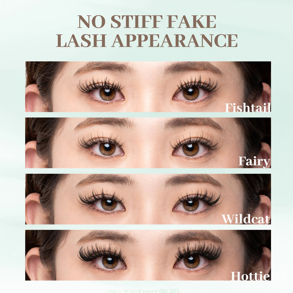 [Wildcat] No-Glue D-Curl Individual Lash Kit - 8-16Mm 0.03Mm Jelly-Coated Base Self-Adhesive Lashes, Tweezers, Handheld Mirror, Beginner-Friendly Lightweight Hypoallergenic Press-On False Eyelashes (Home Makeup Gift), Lash Cluster