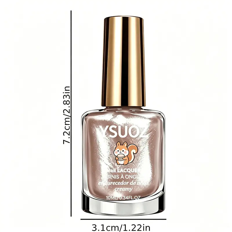 Summer Nude Pearlescent Nail Strengthener - Uv-Free Polish, Natural, Quick-Drying, Apply without UV, Brightens Tips, Suitable for Hands & Feet, Ideal for Busy Days & Summer Beach Look, Nail Care Enhancer