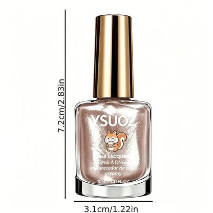 Summer Nude Pearlescent Nail Strengthener - Uv-Free Polish, Natural, Quick-Drying, Apply without UV, Brightens Tips, Suitable for Hands & Feet, Ideal for Busy Days & Summer Beach Look, Nail Care Enhancer