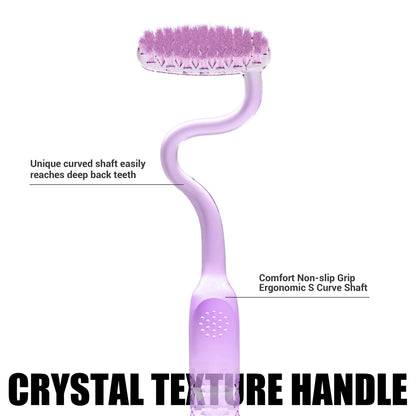 CEELIKE S-Type Vertical Toothbrush - Ultra-Soft Fine Bristles, Oval Design, Polypropylene & PBT Plastic, Unisex Adult Non Toxic Toothbrush for Oral Care Supplies, Deep Clean & Sensitivity Relief, Daily Dental Care