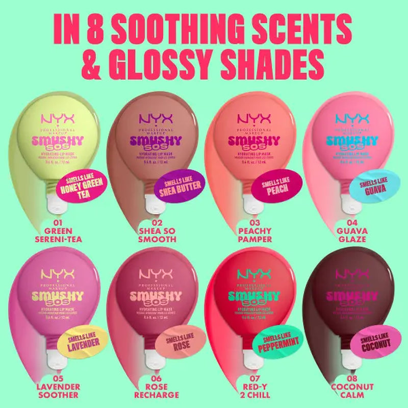 [NEW & EXCLUSIVE] Smushy SOS Hydrating Lip Mask with Hyaluronic Acid, 8 Scents & Shades, NYX Professional Makeup