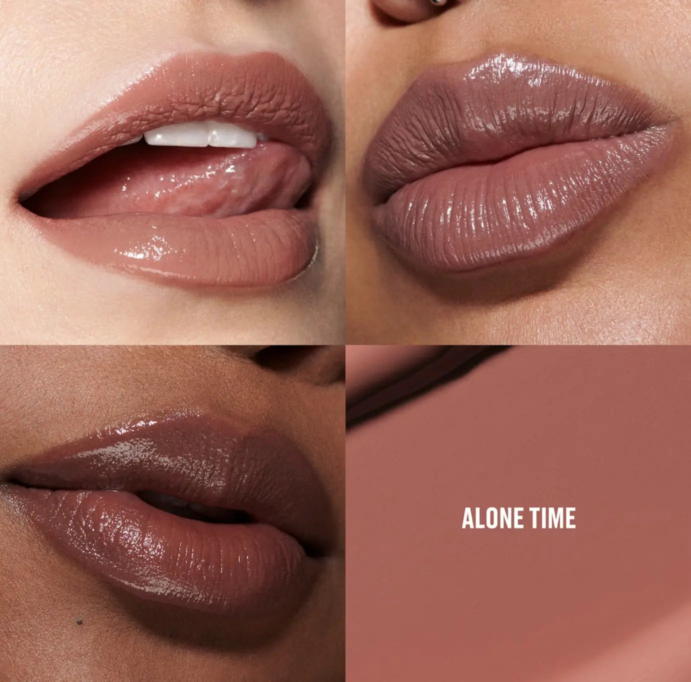 MAC Lustreglass Nudes Trio | Sheer-Shine Lipstick Set | 3 Nude Shades, Buildable Colour, 3 Pc
