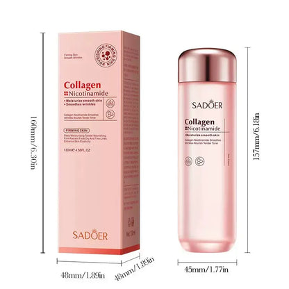 Korean Collagen Toner with Niacinamide 5.07 Fl Oz – Anti-Aging Facial Essence for Wrinkle Care, Fine Lines & Pore Minimizing – Hydrating Nourishing Face Mist for Dry Mature Skin, Daily K-Beauty Skincare Routine