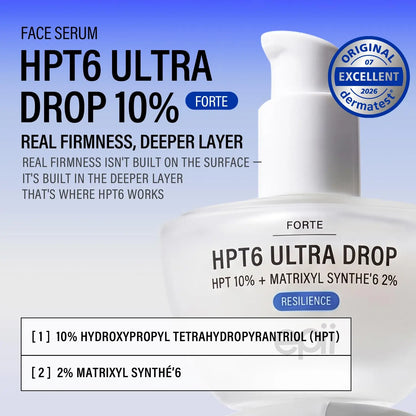 [Epii] HPT6 Ultra Drop 10% - anti Aging Peptide Serum for Face with HPT Complex 10% & Matrixyl Synthe'6 2% - Firming & Skin Tightening Serum for Wrinkles, Fine Lines, Elasticity & Deep Hydration 30Ml