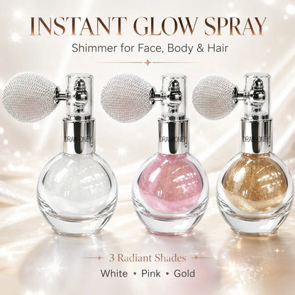 Drawhoney Face & Body Highlighting Powder Spray - Highlighter Makeup, Cosmetics Highlighter, Soft Glow All-Day Illuminator, Portable, No Harsh Texture, Ideal for Dates & Daily Use, Elegant Vibe Daily Makeup Tool