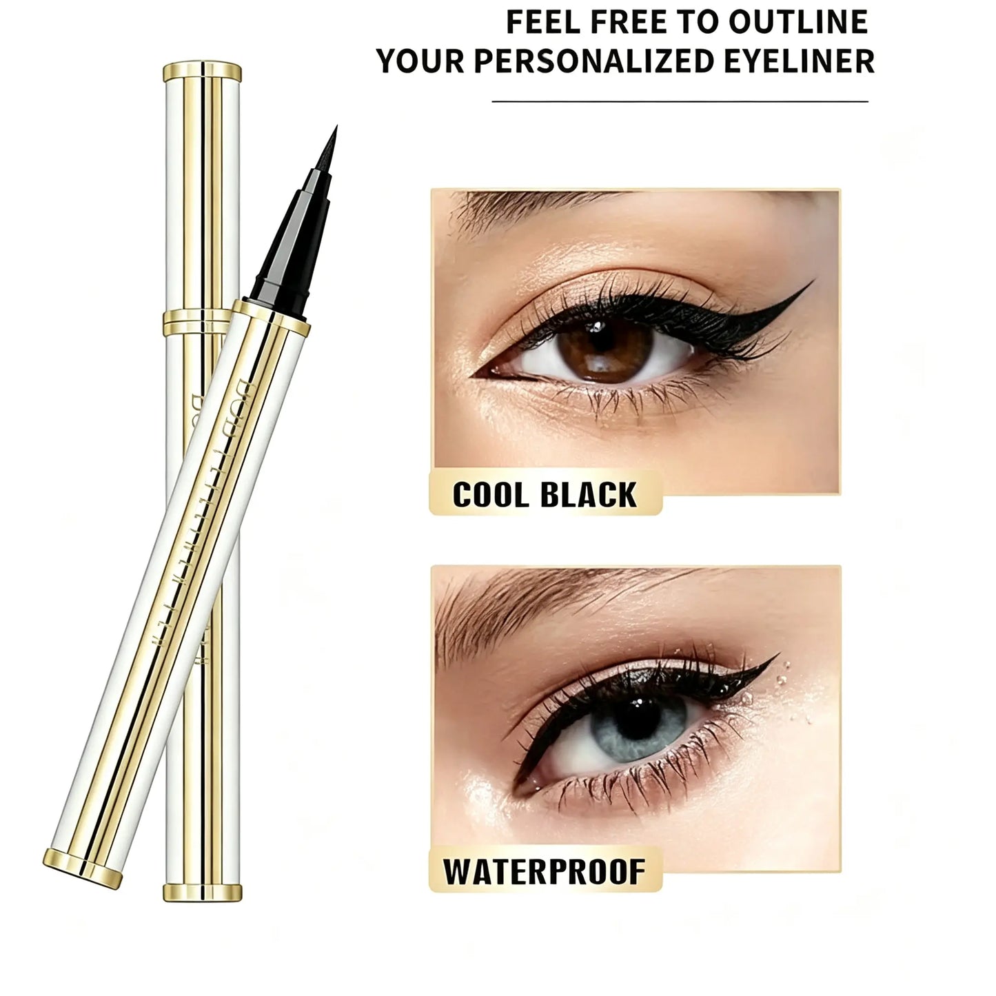Women’S Lambskin Eyeliner Pen - Smooth Thick Tip for Defined Eye Looks, Beginner-Friendly Beauty Tool for Daily & Professional Makeup