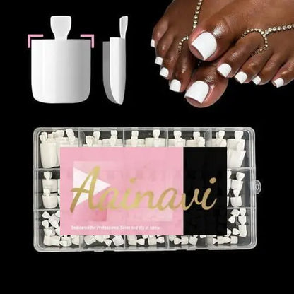 CHOIN Press on Toe Nails Set - 150Pcs Pre-Shaped Square Soft Gel Acrylic Nails, Berry Pink Full Cover Long-Lasting Stick & Build Extensions, 15 Multi-Size Glossy French Tips for DIY Pedicure, Valentine'S Day Gift, Press on Nail Sets