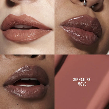 MAC Lustreglass Nudes Trio | Sheer-Shine Lipstick Set | 3 Nude Shades, Buildable Colour, 3 Pc