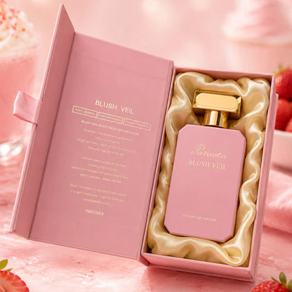 Paruvea Blush Veil Extrait De Parfum | Sweet Creamy Strawberry Milkshake | Blackberry Vanilla Jasmine | Soft Feminine Fruity Floral Perfume 100Ml (3.4 Fl Oz), #Backtoschool
