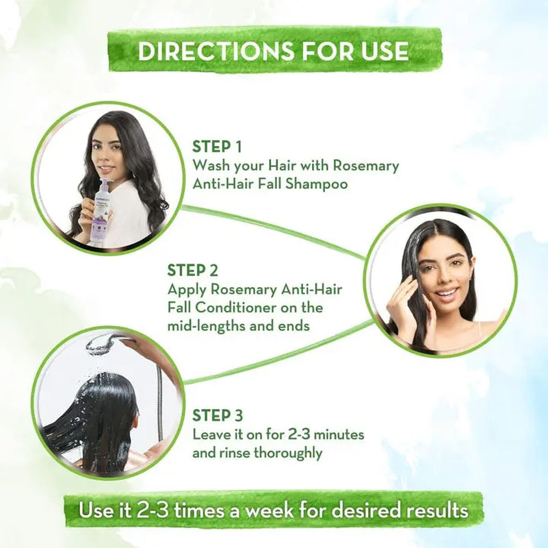 Mamaearth Rosemary Hair Care Duo | Anti-Hair Fall Shampoo & Conditioner | Healthy, Stronger Hair