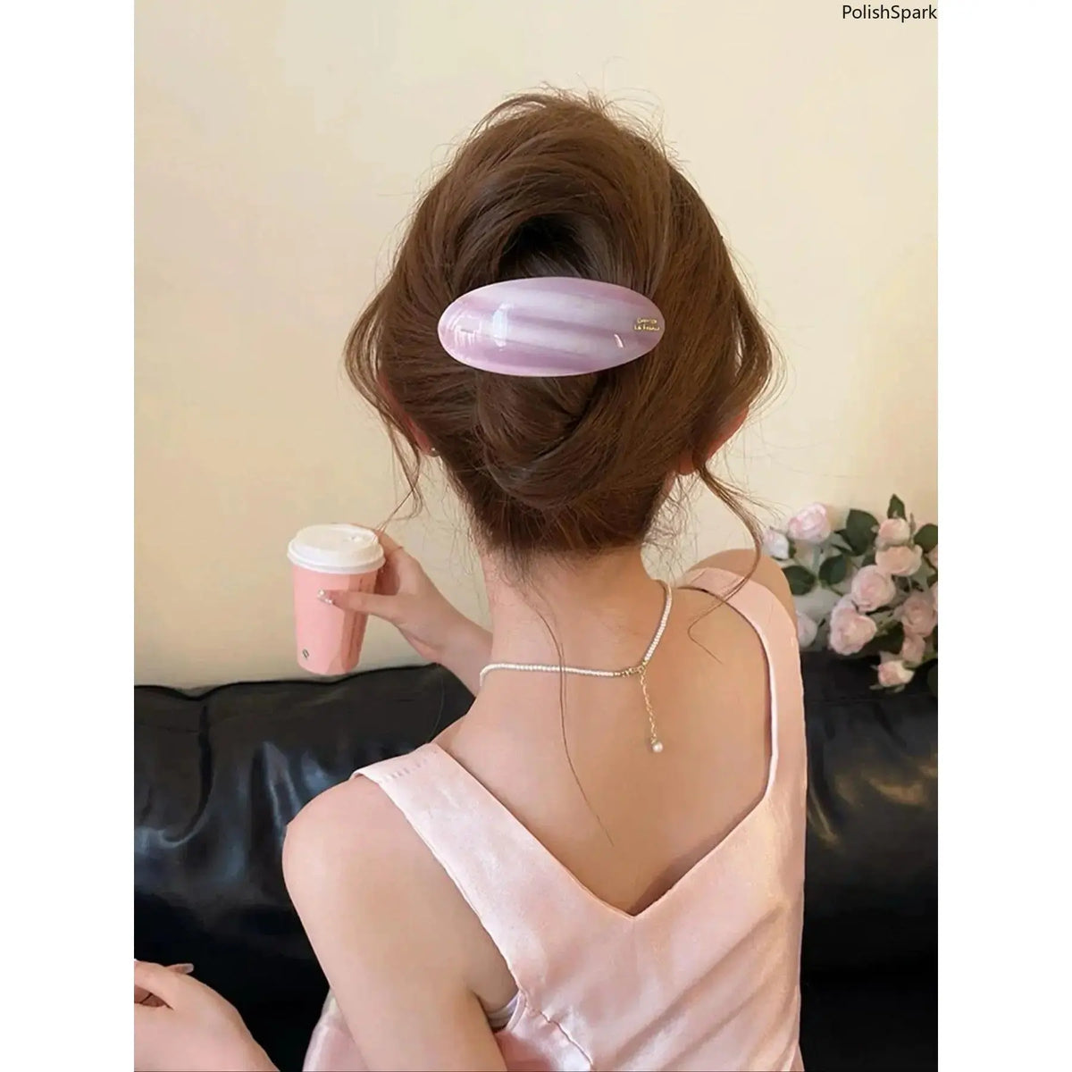 5 Pack French Style Acrylic Hair Barrettes for Women – Large Oval Tortoise Shell Hair Clips, Non-Slip Strong Hold Hair Accessories for Thick & Thin Hair,Summerwins