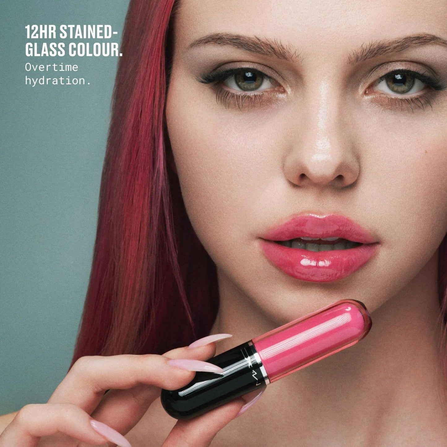 MAC Lustreglass Pink Pop Duo | Lip Tint & Glossy Liner Duo | Long-Lasting Pink Stain, Soft Shiny Finish, 2 Pc