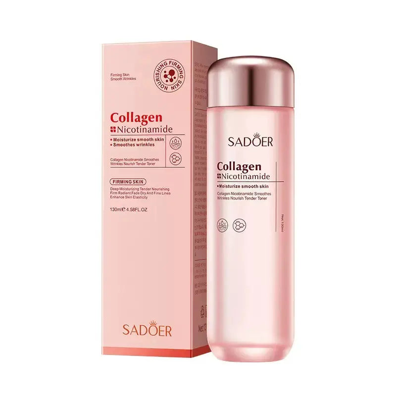 Korean Collagen Toner with Niacinamide 5.07 Fl Oz – Anti-Aging Facial Essence for Wrinkle Care, Fine Lines & Pore Minimizing – Hydrating Nourishing Face Mist for Dry Mature Skin, Daily K-Beauty Skincare Routine