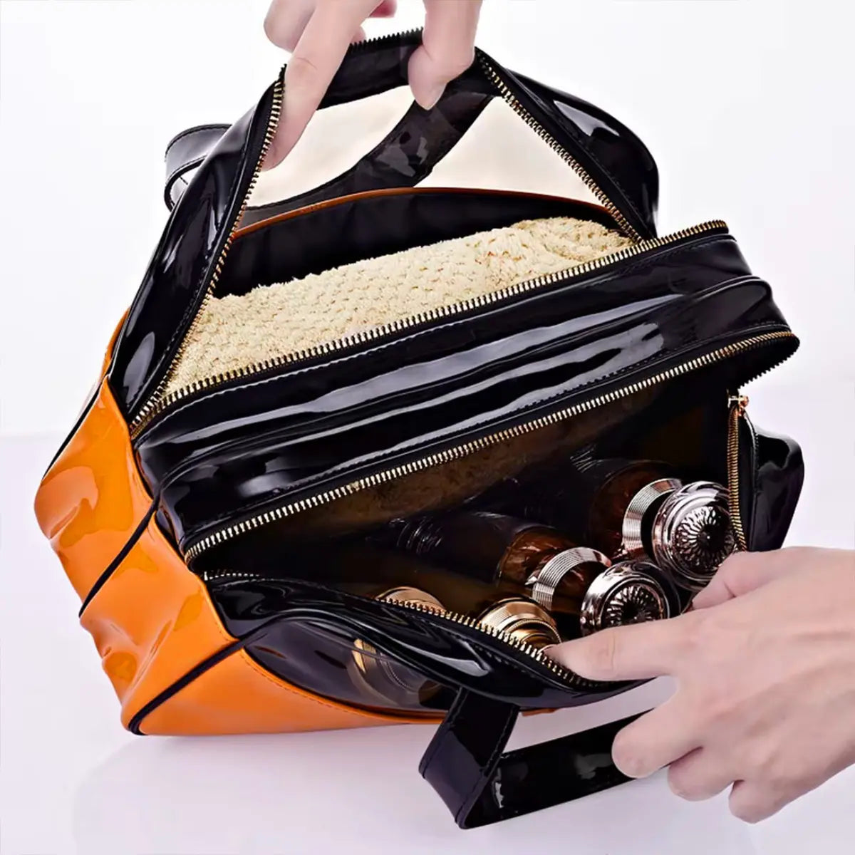GORISGARMO Clear Toiletry Bag, Double-Layer Travel Toiletry Bag Carry on Travel Accessories Bag, Water Repellent Makeup Cosmetic Bag for Women Tiktokshopbacktoschool,Back to School,Back to School Haul