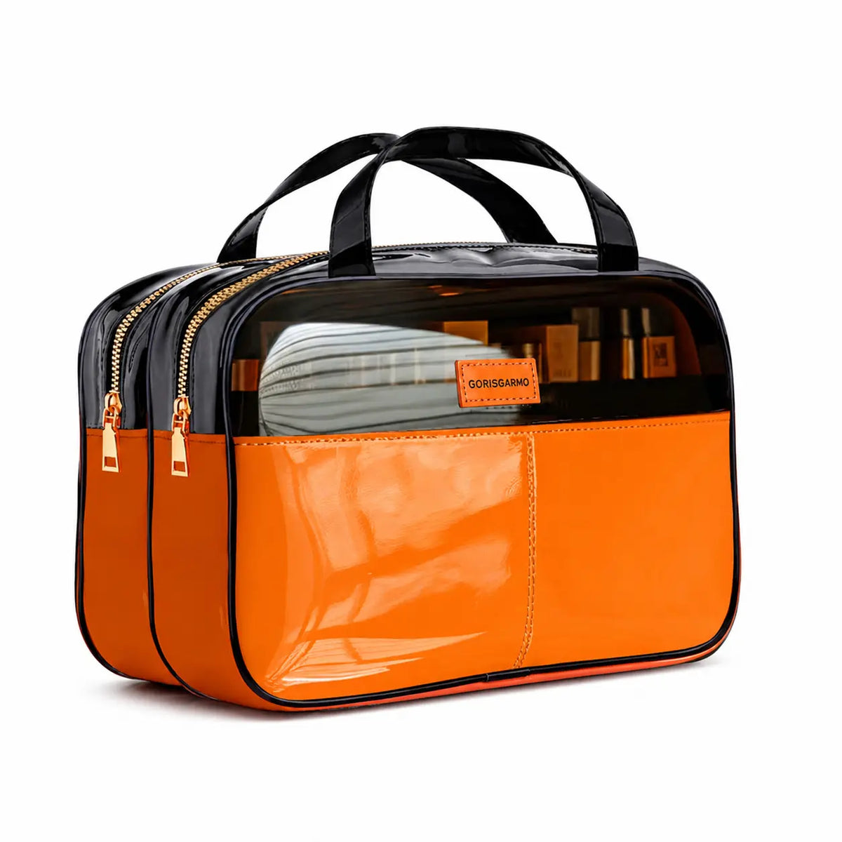 GORISGARMO Clear Toiletry Bag, Double-Layer Travel Toiletry Bag Carry on Travel Accessories Bag, Water Repellent Makeup Cosmetic Bag for Women Tiktokshopbacktoschool,Back to School,Back to School Haul