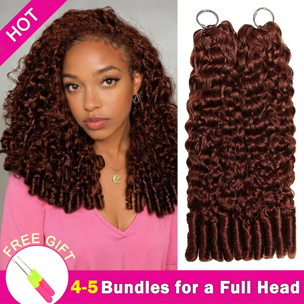 Asakiss Hair #4 Chocolate Brown Body Wave Crochet Human Hair for Miracle Knots, Burmese Curlycrochet Hair Pre-Separated Soft Lightweight Natural Look Boho Braids 50G/Pack,4-5 Packs for Full Head,Reusable Feather Crochet Extensions