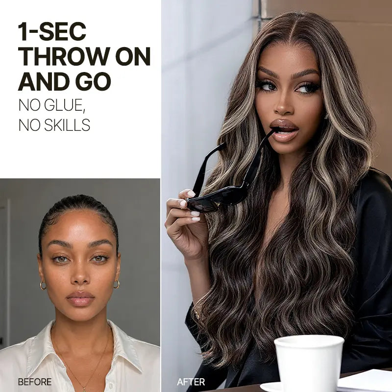 [New Arrival]Frodio Veralux™ Blend Human Hair Loose Wave Wig 9X6 Lace Brown Blonde Highlight | Wear & Go Glueless Wigs Beginner Friendly#Sohochic