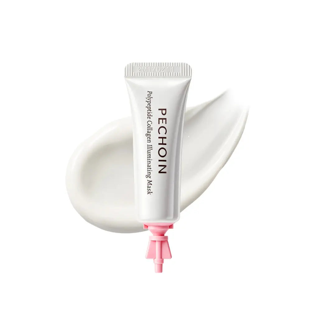 【Pink】Pechoin Polypeptide Collagen Illuminating Mask｜No-Rinse Collagen Cream-To-Clear Film Face Mask for Dewy Glow｜Firm-Looking Skin & Hydration